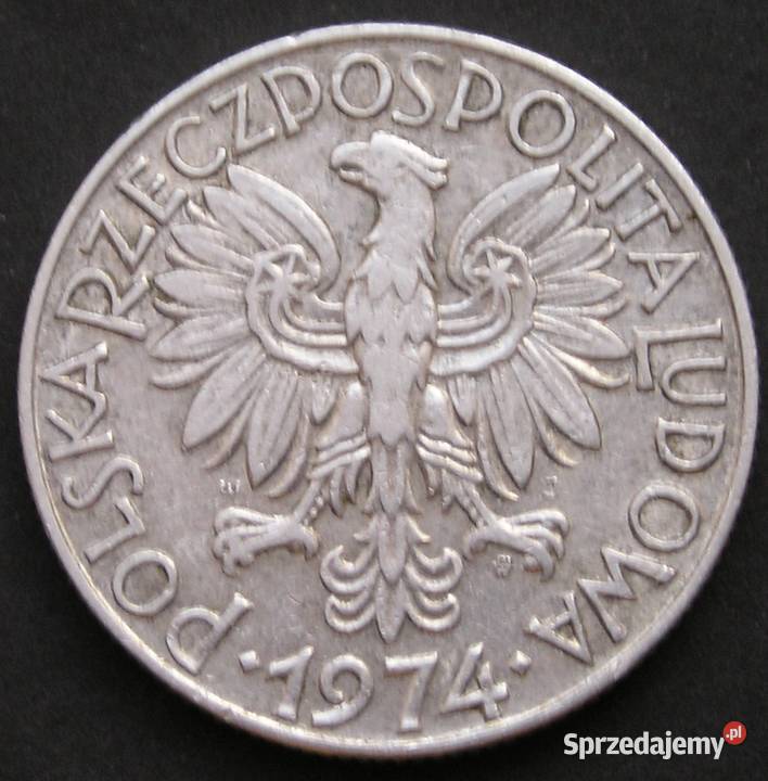 POLSKA 5 ZŁOTYCH 1974 RYBAK Łódź sprzedam