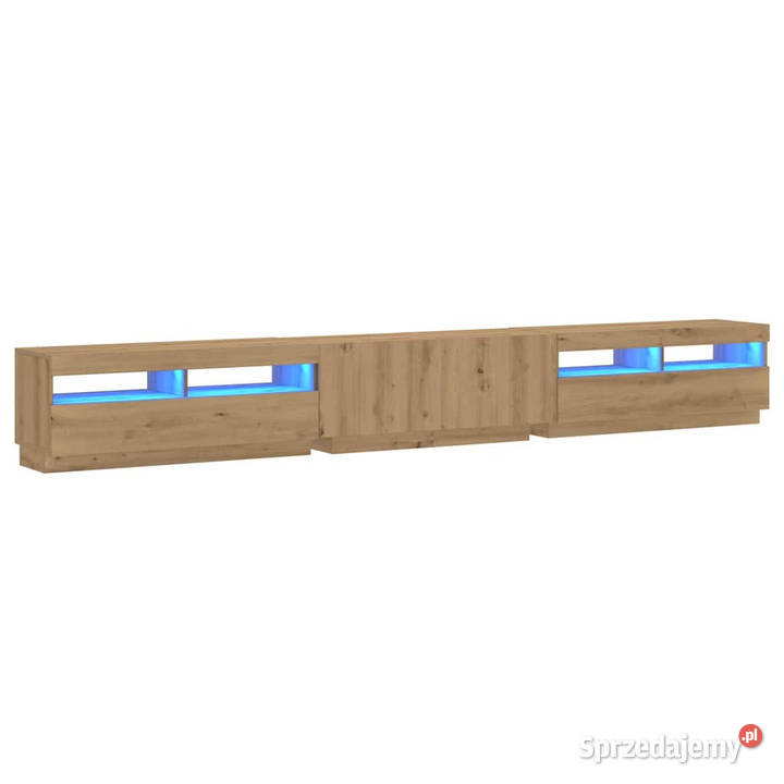 Szafka pod TV z oświetleniem LED dąb artisan Warszawa