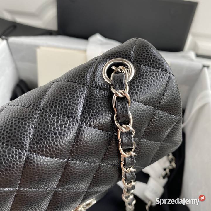Toeba Chanel flap skóra caviar dolnośląskie Wrocław sprzedam