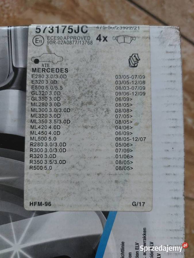 KLOCKI HAMULCOWE JURID WHITE 573175JC PRZÓD osobowe Klocki hamulcowe wielkopolskie Krotoszyn