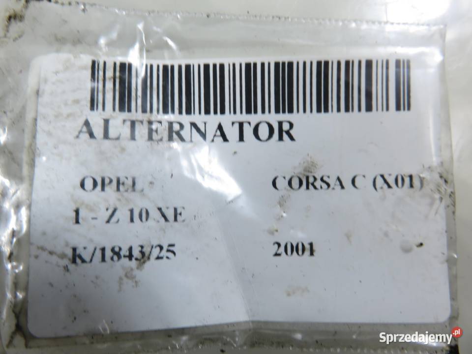 ALTERNATOR OPEL CORSA C X01 10 12V 58 Z 10 XE