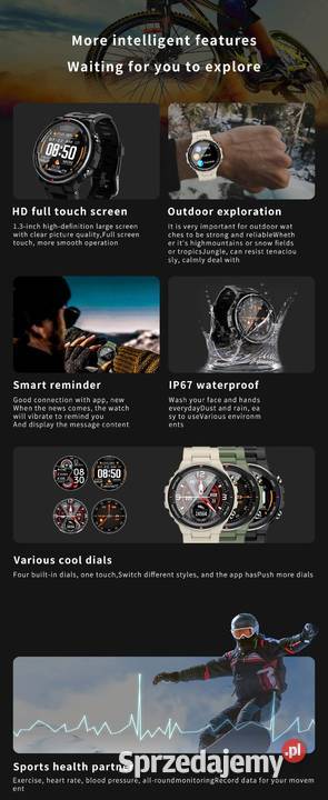 Q70C Smartwatch tętno kroki puls stoper HIT Łódź sprzedam