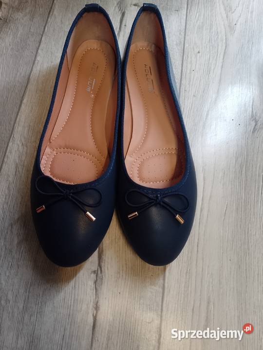 4243 Granatowe baleriny wieczorowe NOWE Kraków