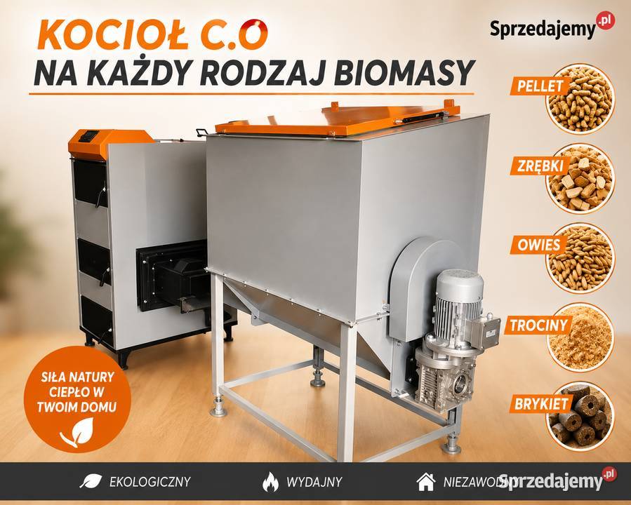 Kocioł co Biowarmer 26kW automat zrębki trociny Nowy Targ