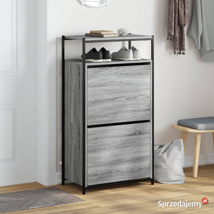 Szafka na buty szary dąb sonoma 60x34x112