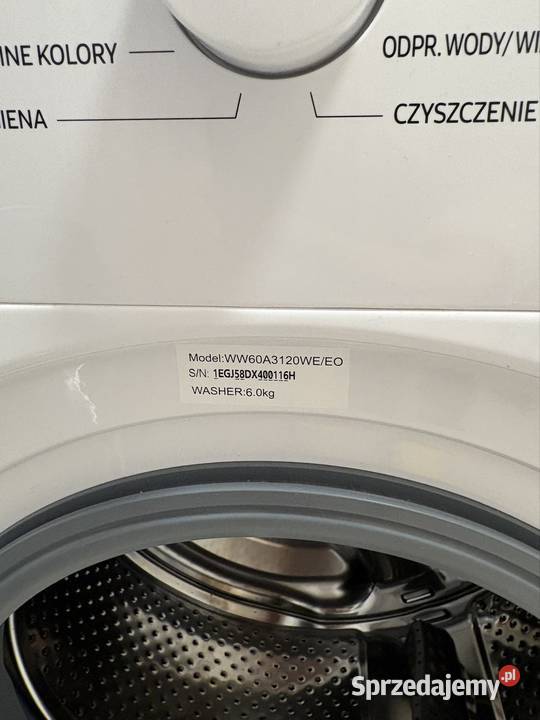 Pralka Samsung WW60A3120WE 6 Slim roczna 59.5cm sprzedam