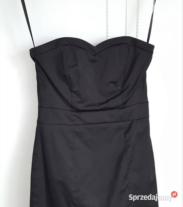 Sukienka mini HM 34 XS mała czarna satynowa Rozmiar 34(XS) Spódnice i sukienki Szczecin
