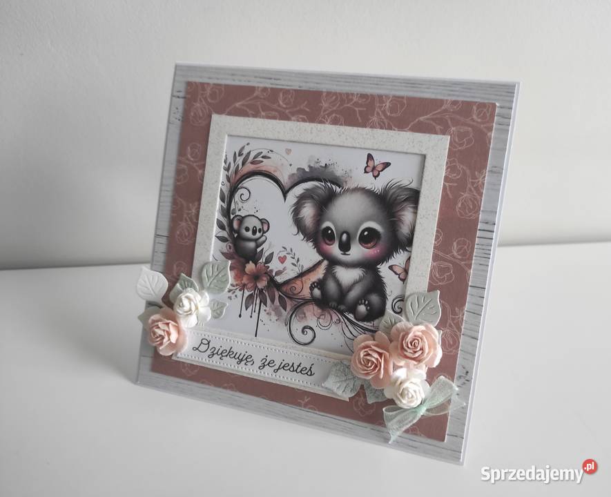 Kartka ręcznie robiona urodziny Dzień Matki Łódź