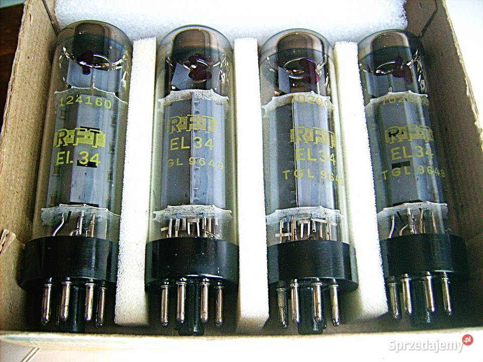 EL34 RFT KWARTET lata 60te SHORT BASE MOCNE