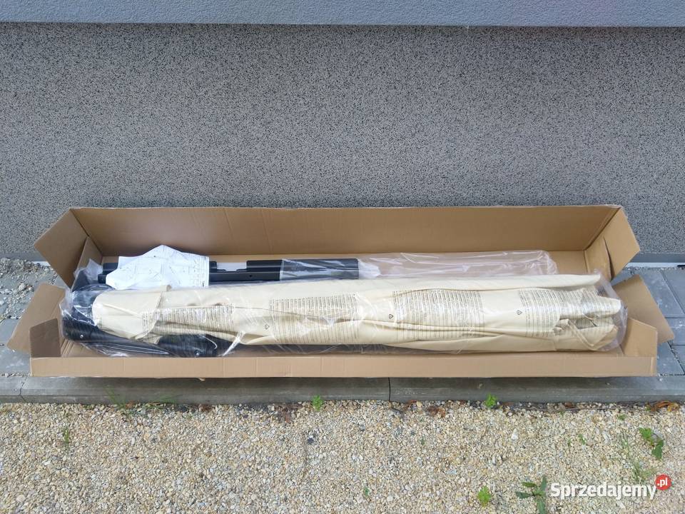 NAJTANIEJ Parasol Ogrodowy BEŻ Wiszący Stojący