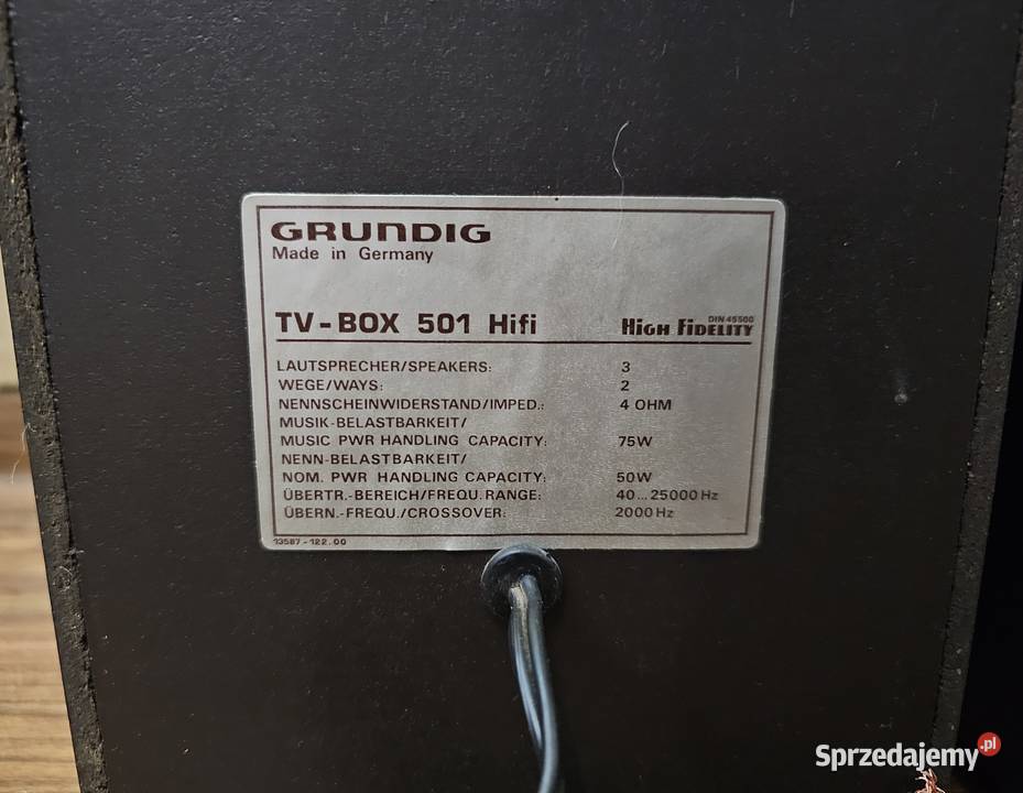 Kolumny Grundig TVBOX 501 HiFi Elektronika Gorzów Wielkopolski