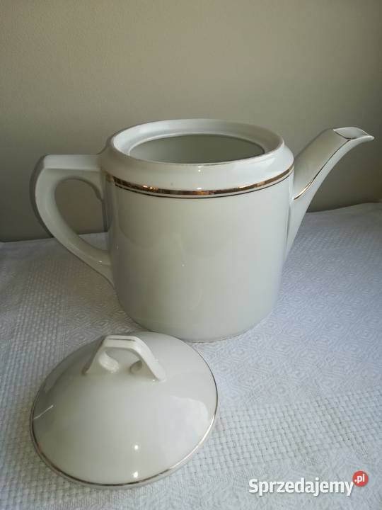 biały b duży dzbanek porcelan artdeco biały Gdańsk