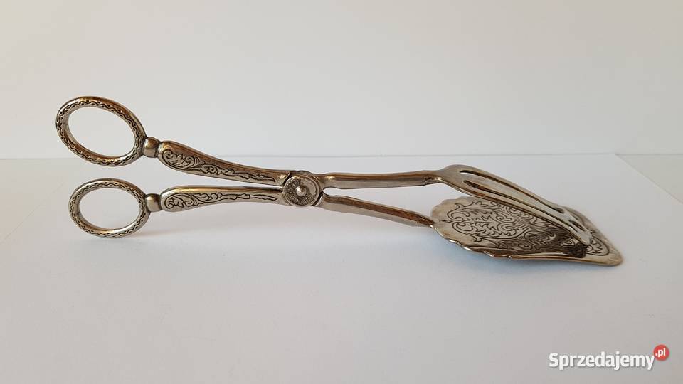 Stare platerowane szczypce do ciasta ciastek Dąbrowa Górnicza