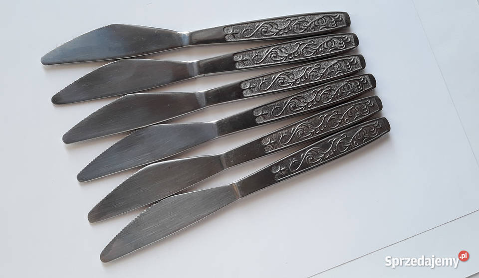 Noże obiadowe 1 PNĄCZA Gerlach sztućce PRL Dąbrowa Górnicza