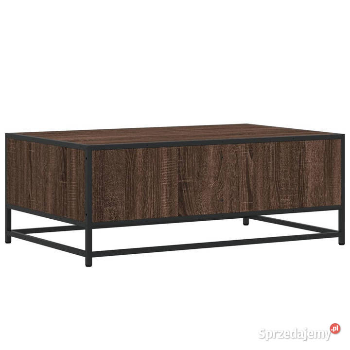 Stolik kawowy brązowy dąb 90x57x35 materiał Warszawa