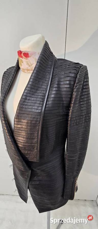 GUESS Mięciutka skórzana kurtka Czarny Regular Bielsko-Biała