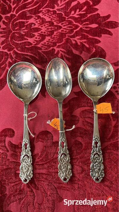 Łyżeczka Do cukru Do powideł Platerowa Sygnowana Gdańsk