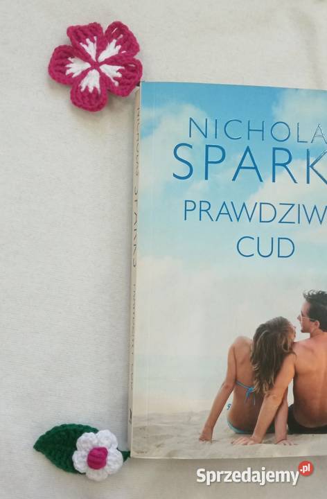 Zakładka do książki w formie kwiatka wykonana na Łask