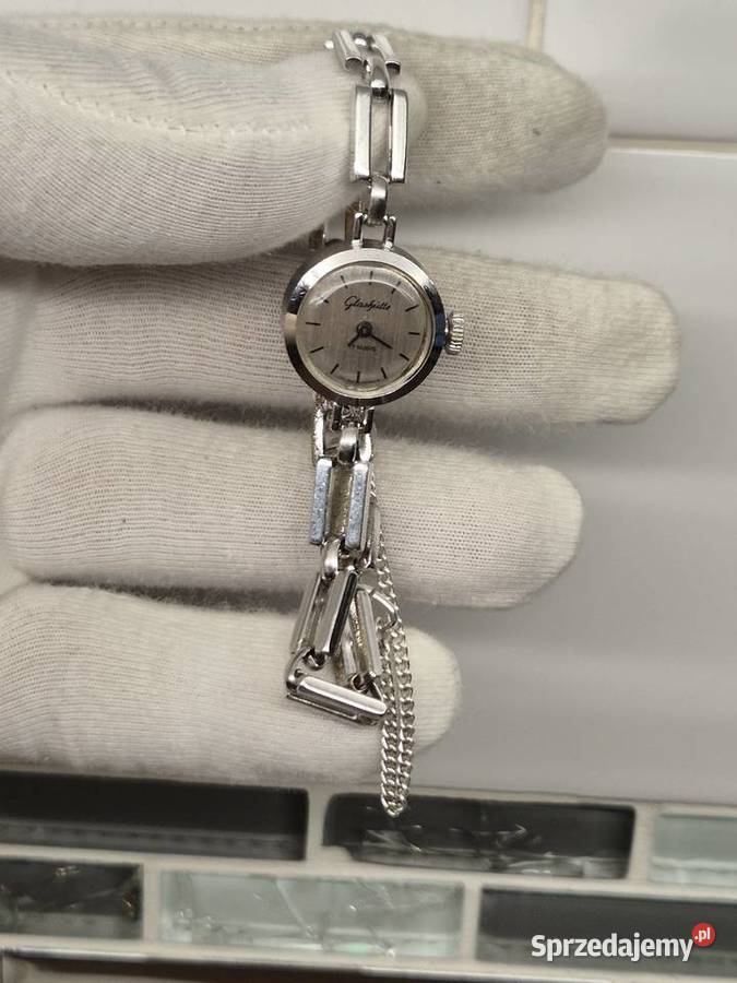 Damski mały zegarek biżuteryjny Glashutte Chorzów