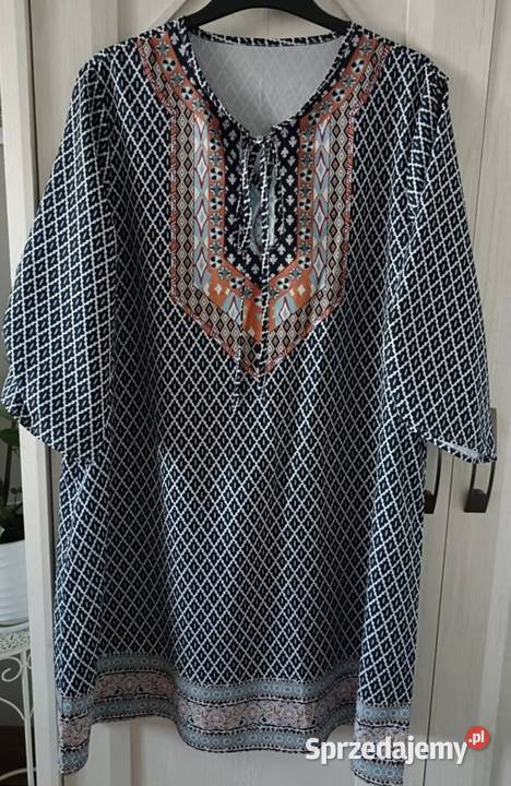 Tunika w stylu indyjskmi granatowa rozmiar XLXXL Lublin