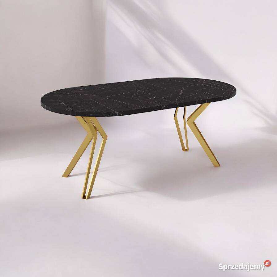 Stół okrągły rozkładany Randi złoty różne kolory Tarchały Małe