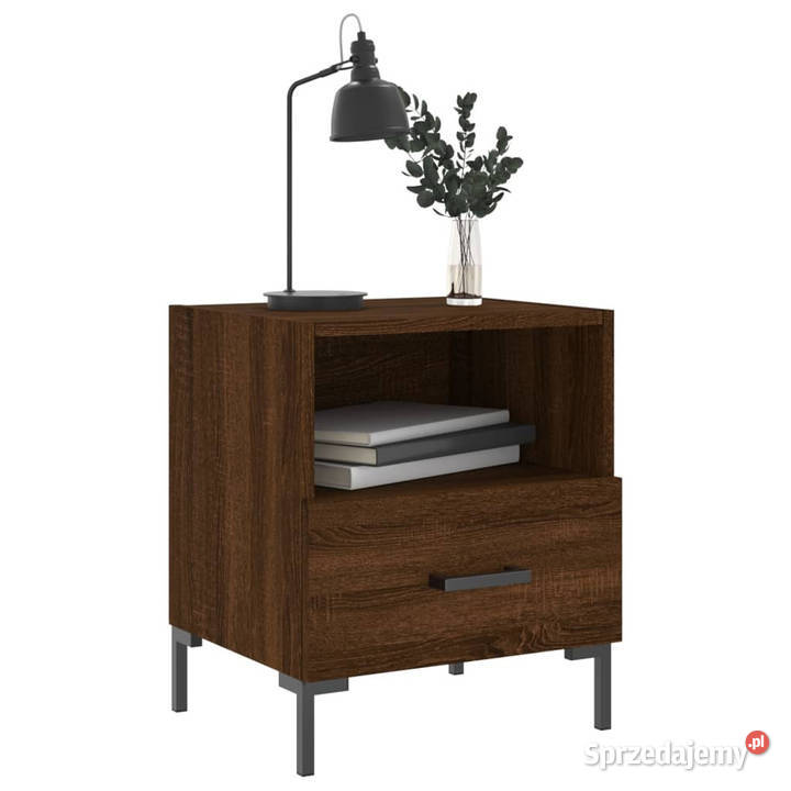 Szafki nocne 2 brązowy dąb 40x35x475 WM827451 Warszawa