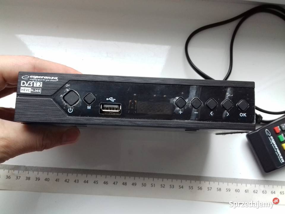 Dekoder TV esperanza DVBT2 HEVC EV107 HDMI Scart Bydgoszcz