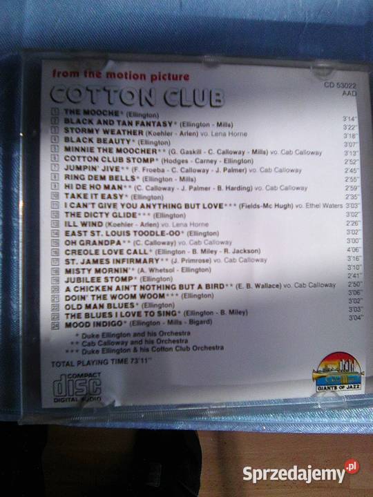 Cotton Club soundtrack CD Warszawa