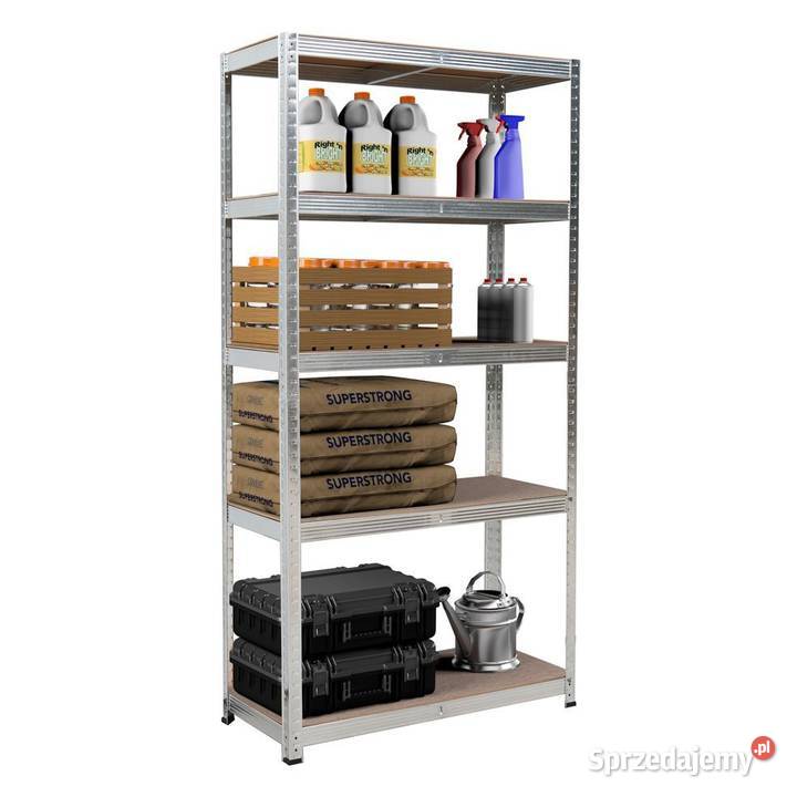 Regał magazynowy metalowy 2w1 5 półek 150x75x30