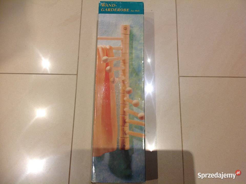 Wieszak Drewniany Łazienkowy Garderoba Vintage Nowa Sól