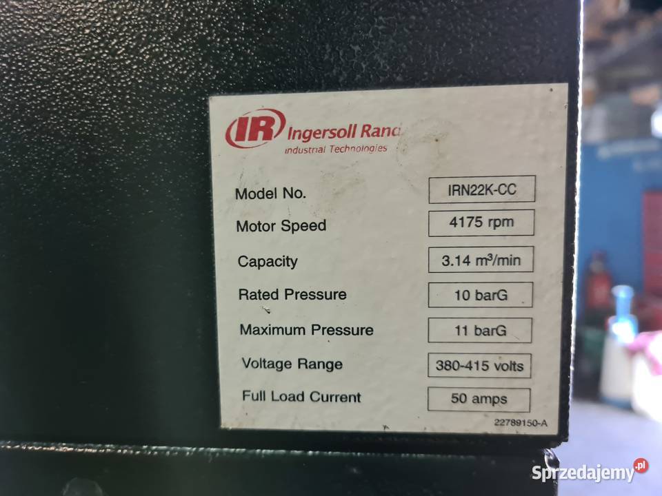 Kompresor śrubowy INGERSOLL RAND IRN 22KCC 22 kw Zduny