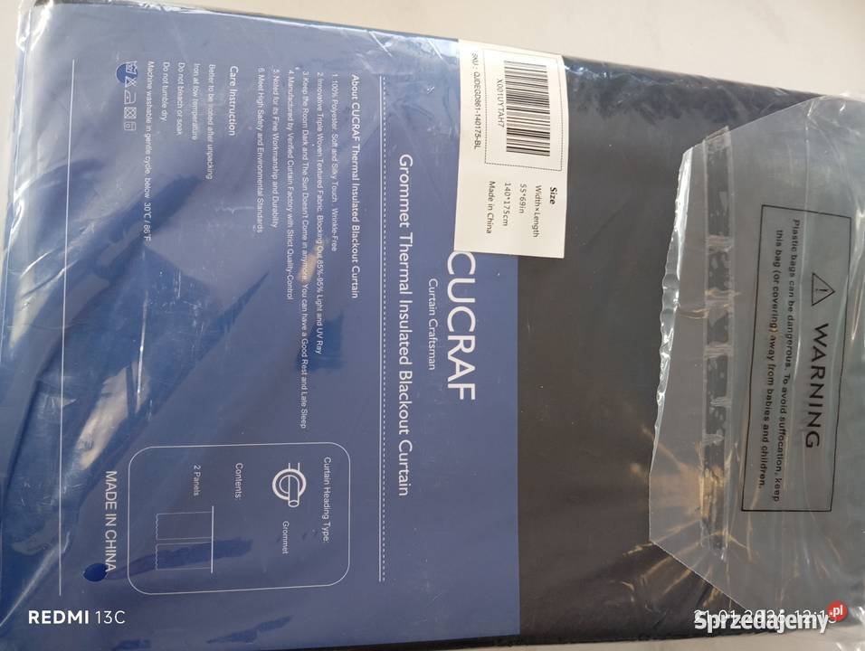 Zasłony zaciemniające marki CUCRAF 140x175 Olszyna