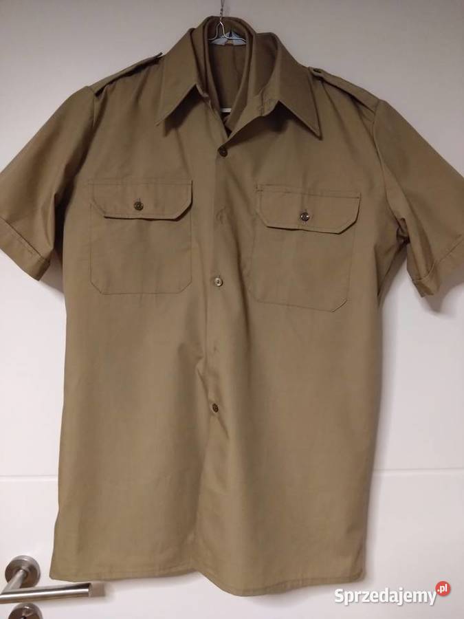 Koszula z krótkim rękawem jasnobrązowa sprzedam