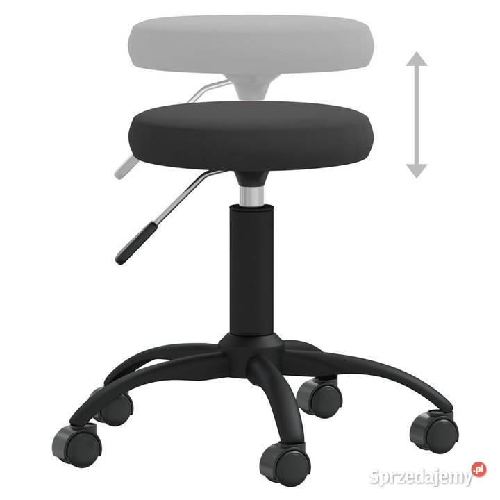Krzesło stołowe czarne obite aksamitem WM3085724 Warszawa