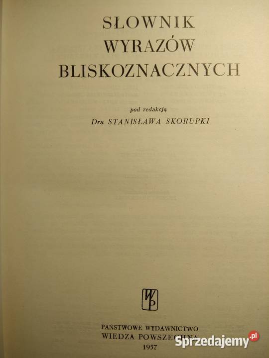 Słownik wyrazów bliskoznacznych książki Bródno Warszawa
