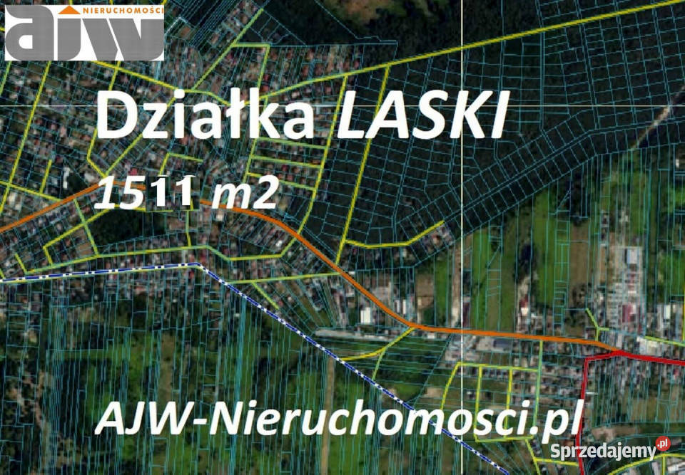 Działka Laski Laski 1500m2 1510m2 Sprzedaż