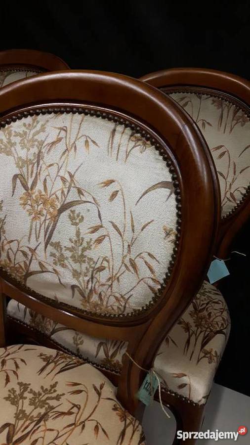 Stylowe krzesła ludwikowskie 4 Stoły, krzesła, biurka Piła