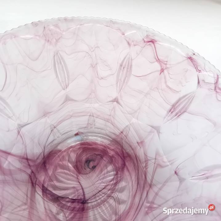 Miska art deco szkło prasowane Cloud Glass I Koźminek