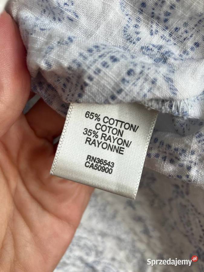 Zwiewna bluzka bawełna kora Van Heusen USA L XL biały podkarpackie Nisko