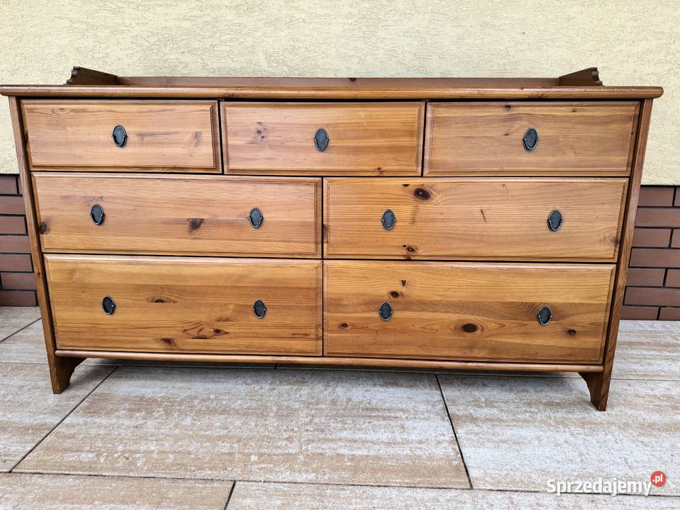 Komoda drewniana szuflady Ikea leksvik szafa sprzedam