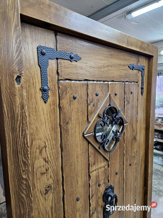 Drzwi DŁUGOSZ drewniane zewnętrzne góralskie Ostrów Wielkopolski