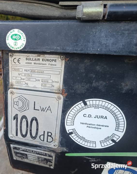 Sullair 85K0222 sprężarka śrubowa 3230 mth 5