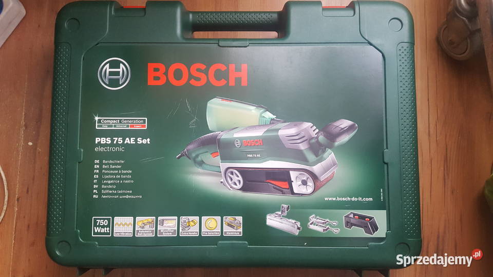SZLIFIERKA TAŚMOWA BOSCH PBS 75 AE SET 750W