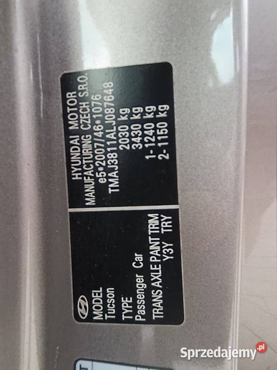 Hyundai Tucson 15913132 światła przeciwmgielne