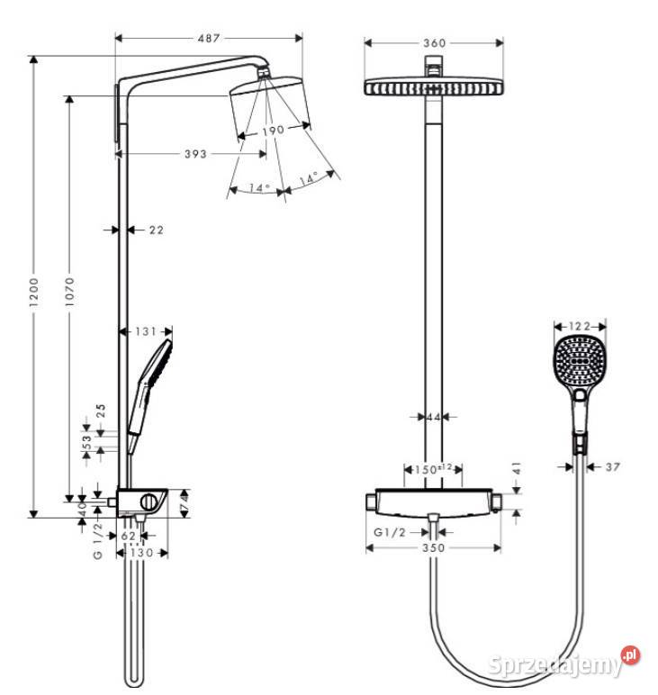 Hansgrohe Raindance E 360 Select 27112000 Zestaw Myślibórz