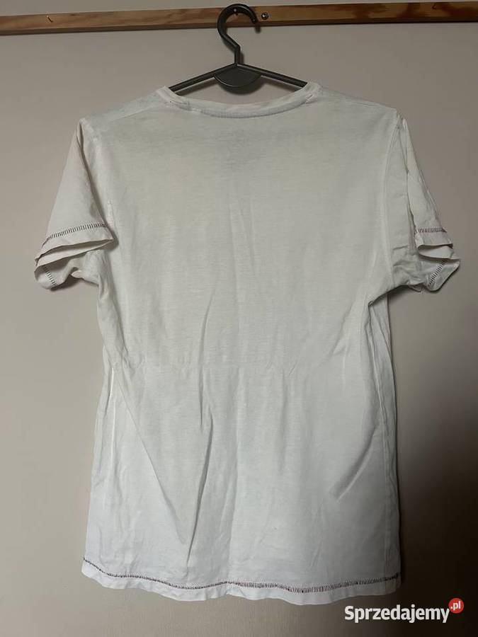 Męska biała koszulka PEACOCKS RED ALERT S OKAZJA