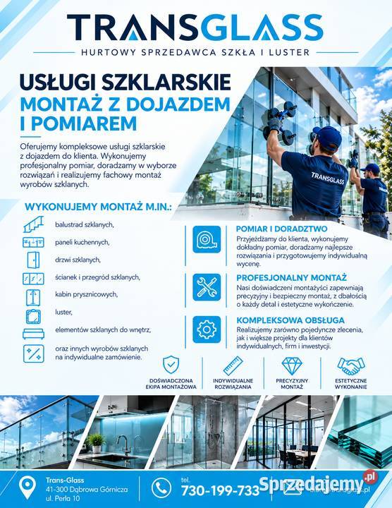Szklarz Usługi Szklarskie Dąbrowa Górnicza