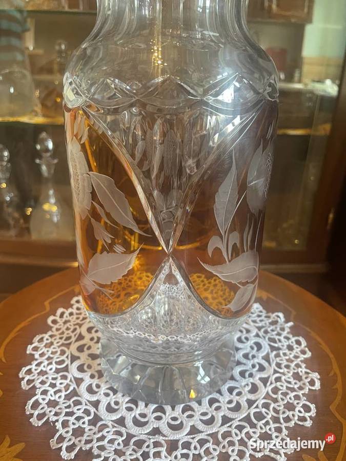 Kryształ wazon palony 3 pola grawerowany na Jelenia Góra