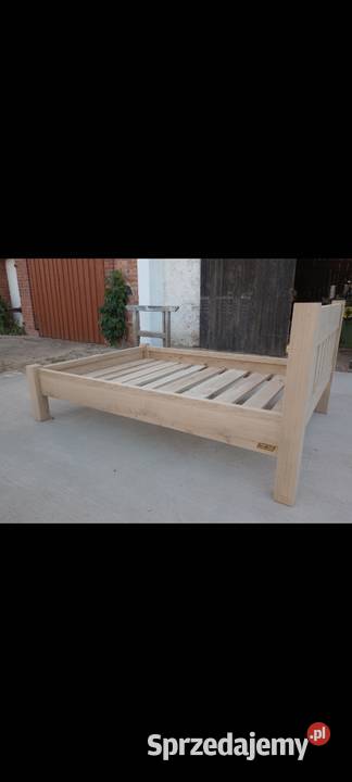 Łóżko z litego drewna dębowego Postolice sprzedam
