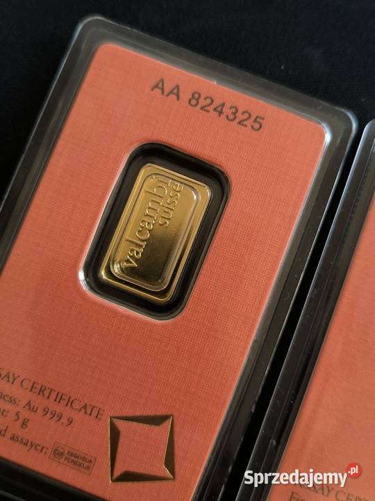 5 gram złota sztabka Valcambi Rzeszów sprzedam
